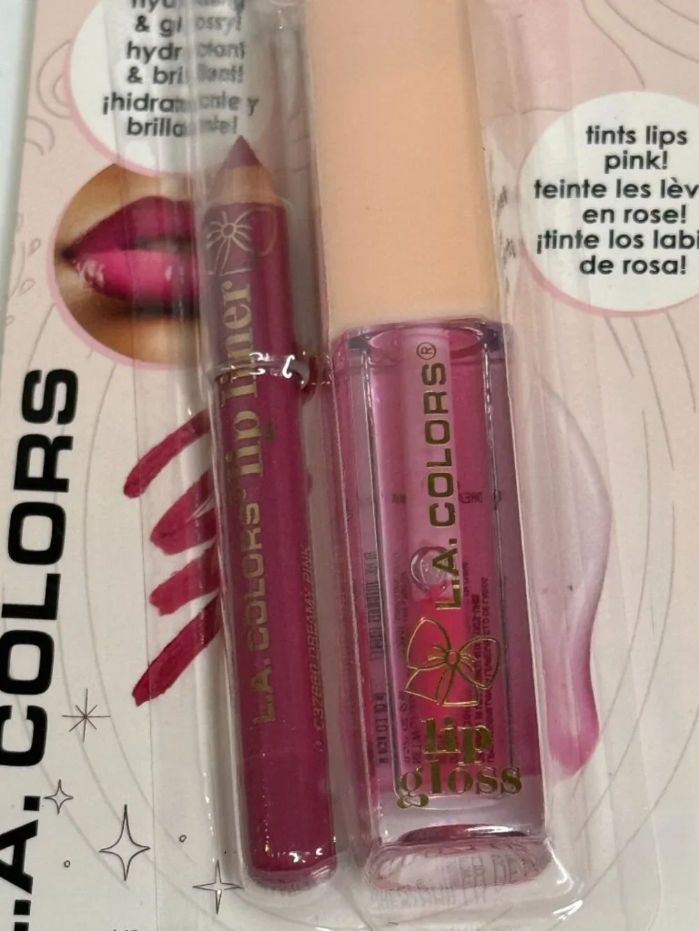 LA Colors Dreamy PH Lip Gloss & Lip Liner Duo Hydrating Lip Kit New